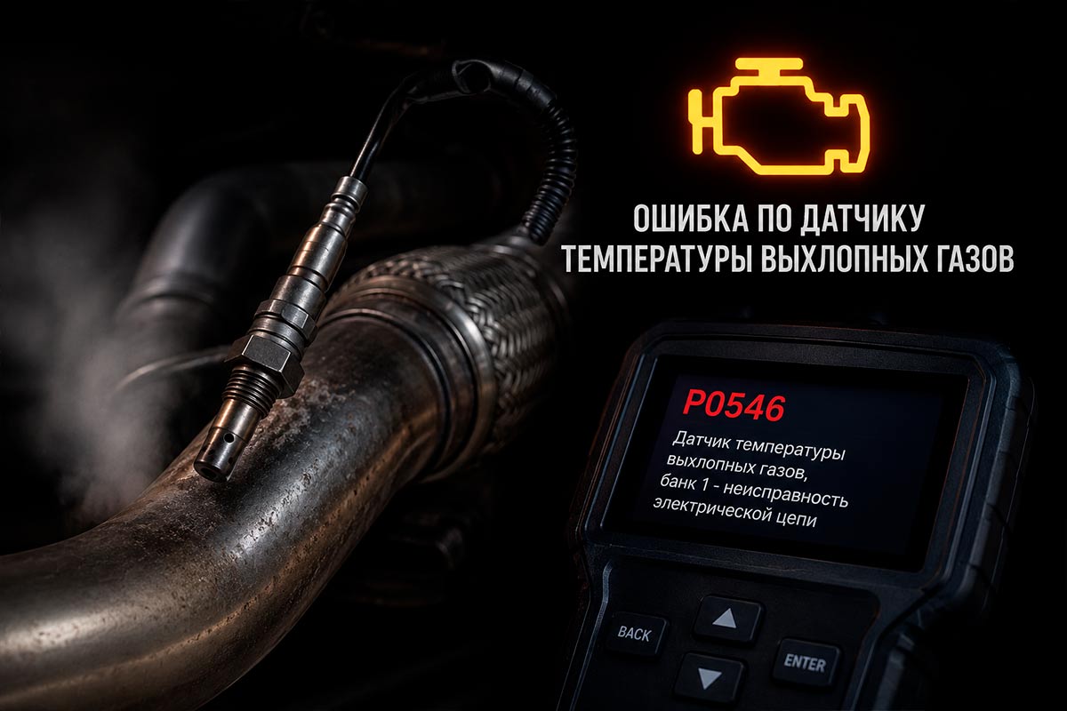 Ошибка по датчику температуры выхлопных газов