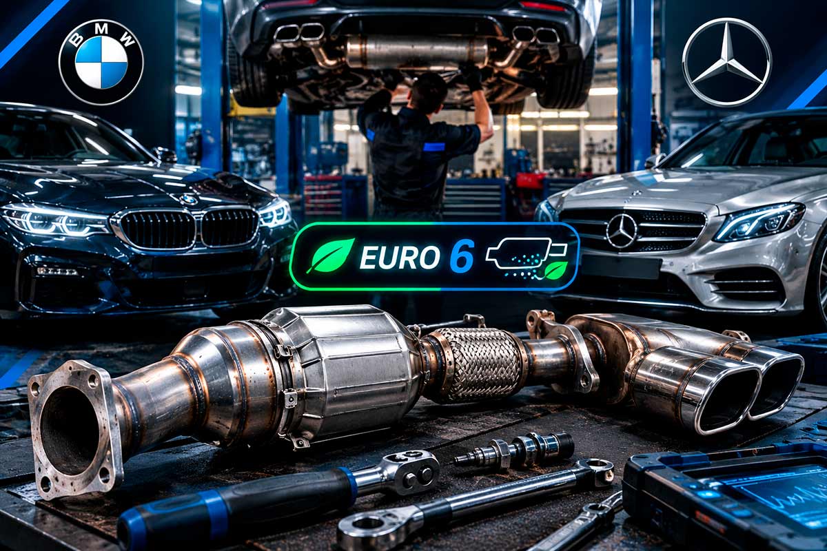 Ремонт выхлопной системы BMW и Mercedes стандарта Евро-6